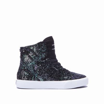 Gyerek Supra SKYTOP Magasszárú Cipő HU581923 Fekete Türkiz